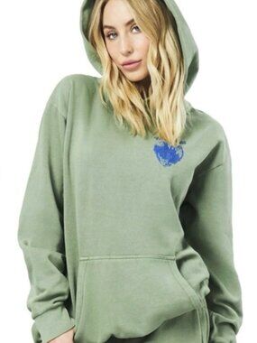 Alix Earle Hot Mess Unwell Hoodie M Sweatpants S Green Disco Heart Podcast Merch